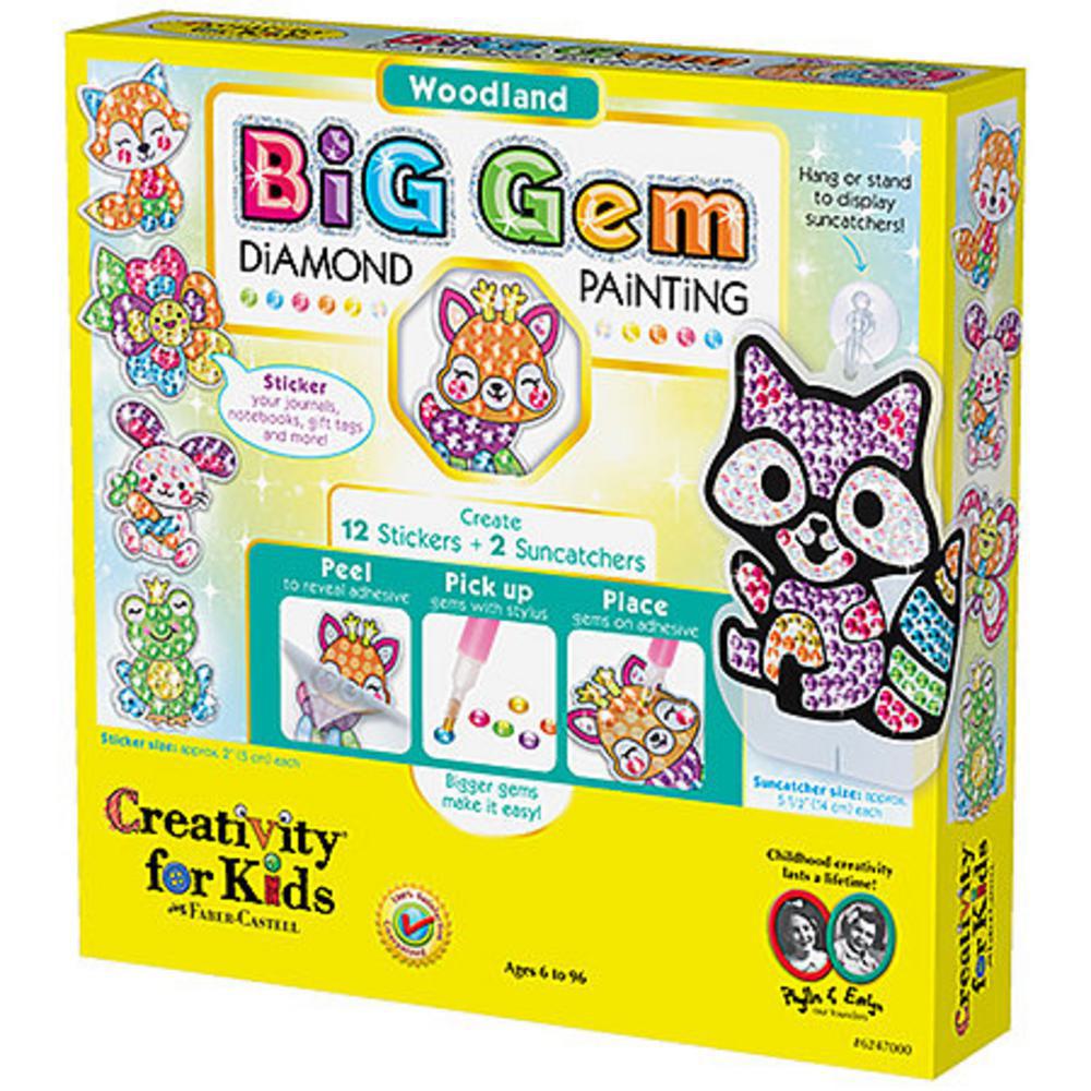 Craft Supplies, Art & School, Creativity for Kids, Big Gem Diamond Paint Woodland, 774553